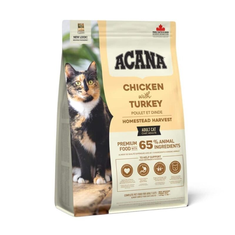 Acana Homestead Harvest Cat sausas maistas katėms 340g. - 4,5kg.
