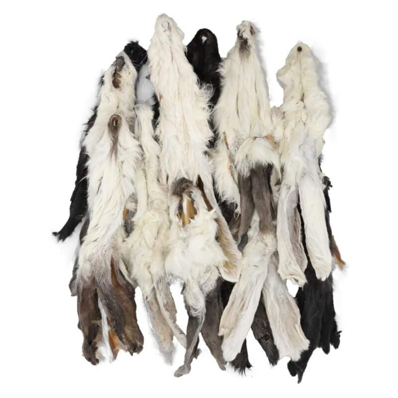 Bubu Pets Rabbit Ear with fur džiovintos triušio ausys su kailiu 300g – vaizdas 2