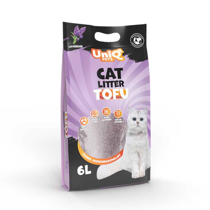 UNIQ PETS tofu biodegradable LEVANDER 2,5kg / 6L