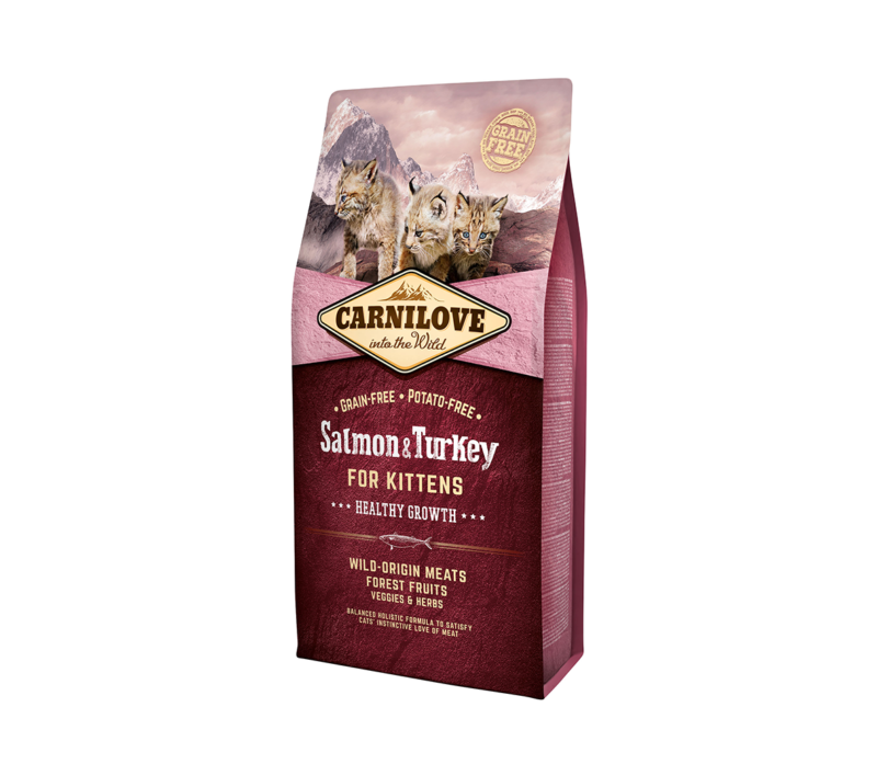 Carnilove Salmon&Turkey for Kittens sausas maistas katėms 400g. - 6kg.